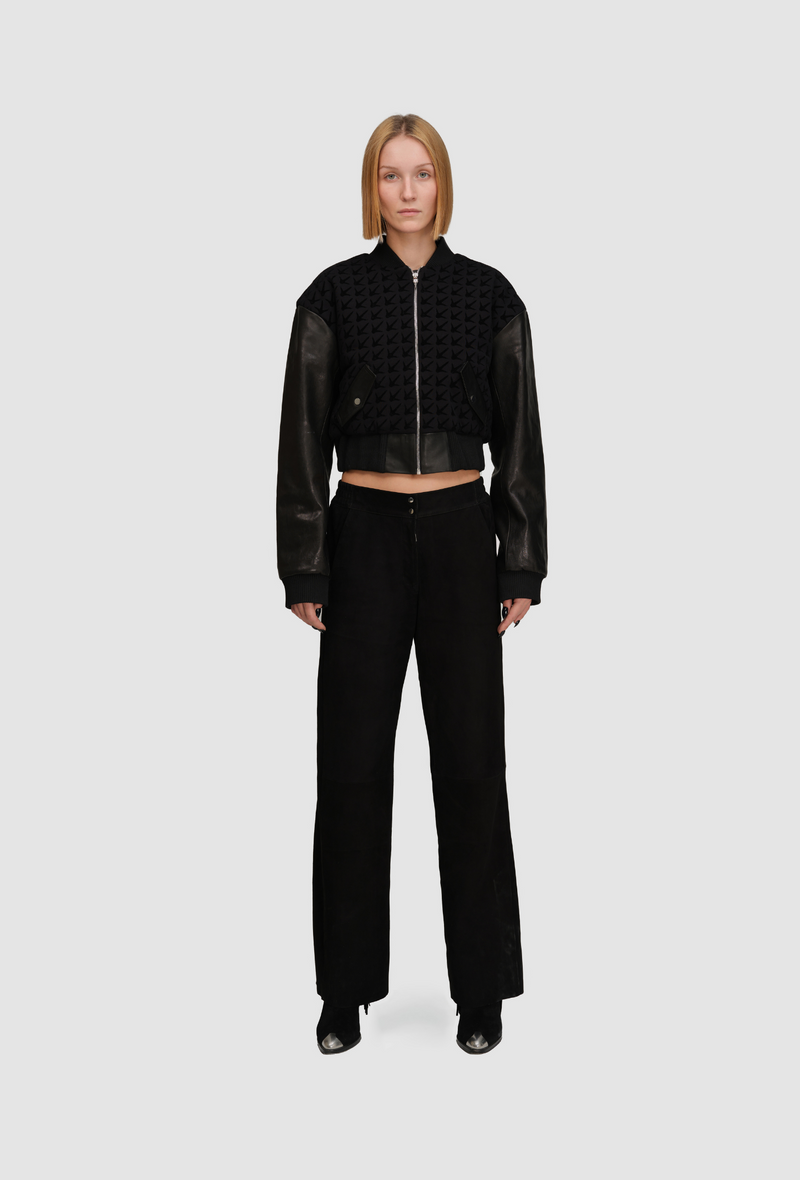 PRITCH_AW24_RTW_Chapter1_Claw_Cropped_Bomber_Jacket_Black