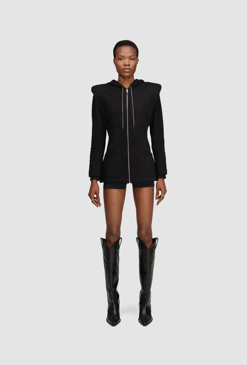 PRITCH Chapter1 RTW AW24 Soft Corset Maxi Hoodie Black