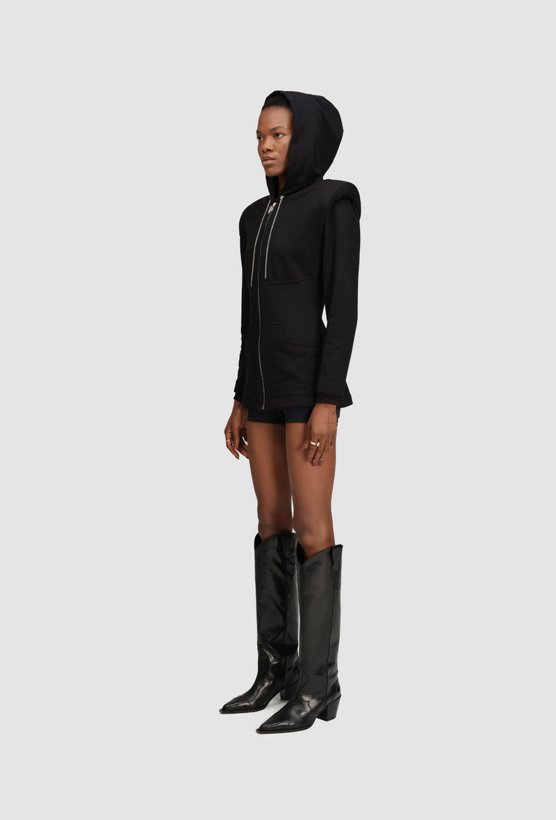 PRITCH Chapter1 RTW AW24 Soft Corset Maxi Hoodie Black