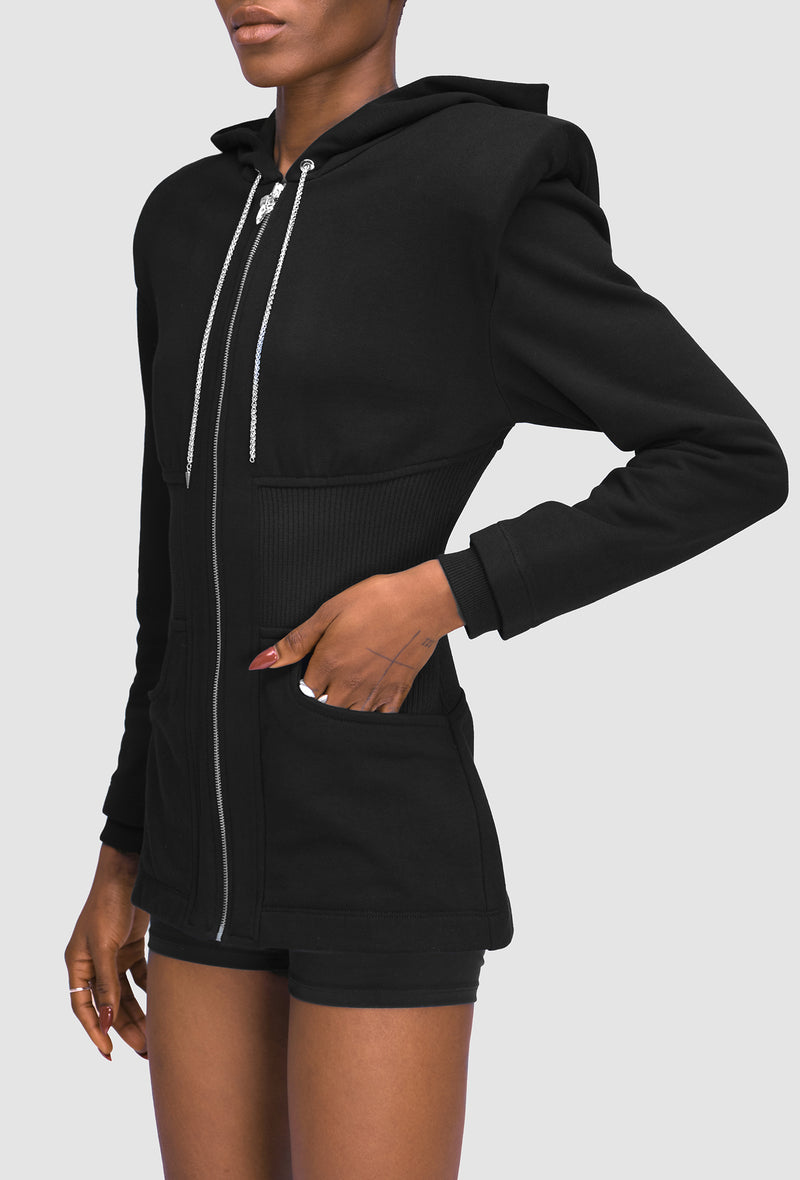 PRITCH Chapter1 RTW AW24 Soft Corset Maxi Hoodie Black