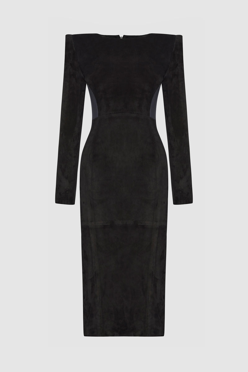 PRITCH_Chapter1_Suede_Icon_Dress_Black