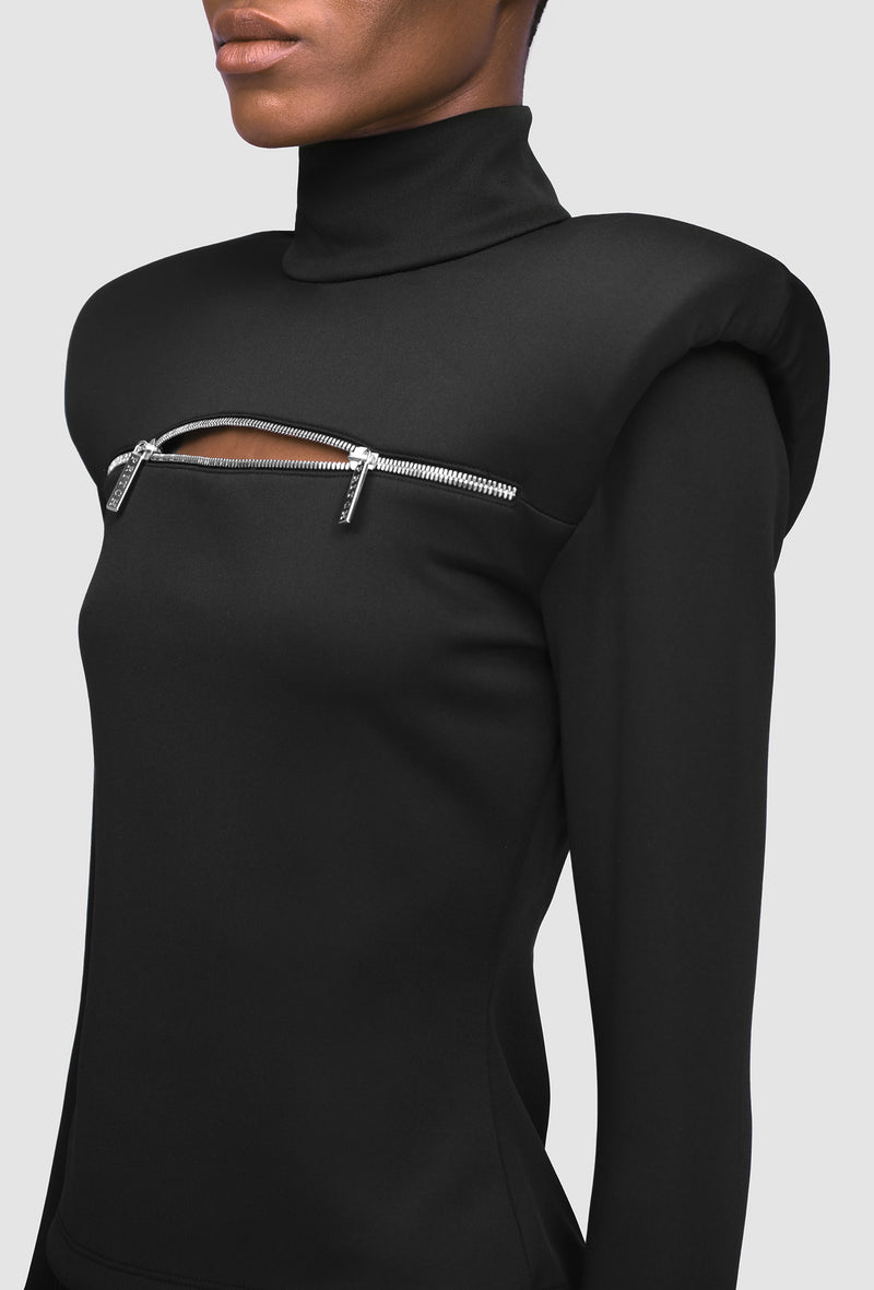 PRITCH Chapter1 RTW AW24 Jersey Turtleneck Black with Zip Details