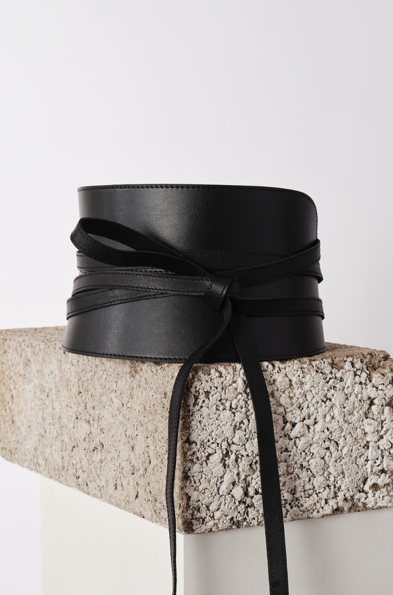 PRITCH Leather Corset Belt Black